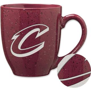 Rico Industries NBA Basketball Cleveland Cavaliers Prim?r 16 oz Team Farve Laser indgraveret Specklet keramisk kaffekrus