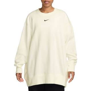 Oversized Nike Phoenix Fleece-sweatshirt med rund hals til kvinder - hvid - L (EU 44-46)