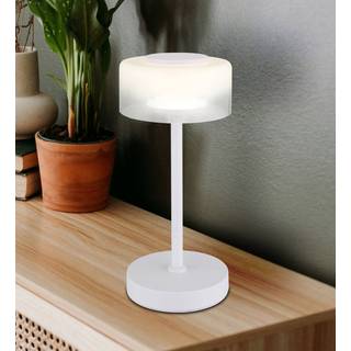 Belinda LED-bordlampe, hvid, højde 33 cm, metal
