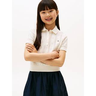 Pointelle Relaxed Polo Shirt