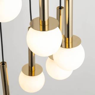 Glas hængelampe Daisy SIGMA, dæmpbar, Hvid/opal, Stue/spisestue, Metal, Moderne