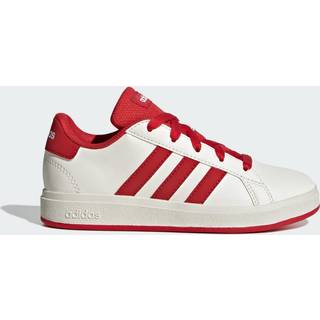Grand Court Lifestyle Tennis Lace-Up sko - Off White / Collegiate Red / Core Black - 38 2/3