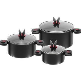 BALLARINI Click & Cook Grydesæt 3-dele, Aluminium