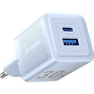 USB 30W GaN 2-port Charger Blue