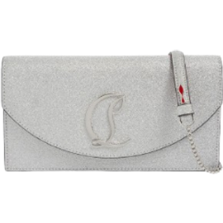Christian Louboutin Loubi54 embellished leather shoulder bag - silver - One Size