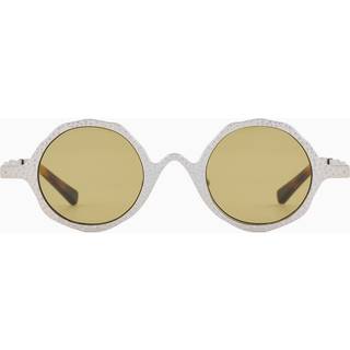 Emporio Armani Mand EA2166 3015/2 Solbriller Metal Sølv Grøn Rund Normal