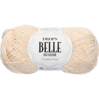 DROPS Belle 02 Natur Indhold: 53% Bomuld, 33% Viskose, 14% Hør Garngruppe: B (20 - 22 masker) / 8 ply / DK / worsted Vægt/længde: 50 g = ca. 120 meter Anbefalede pinde: 4.00 mm Strikkefasthed: 10 x 10 cm = 21 m x 28 p Finvask 30ºC / Tørres fladt.