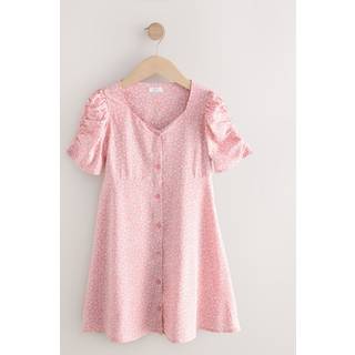 Next Pink Ditsy Shirred Sleeve Dress (3-16yrs) - 146cm (11 Years)