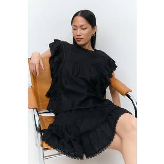Gina Tricot-Mini boho frill top-Toppe-Sort-XL-Dame