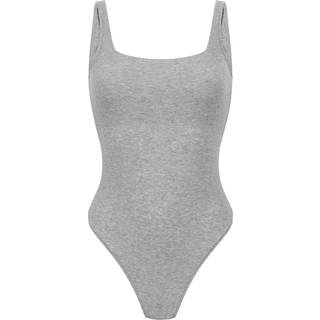Hunkemöller Body i bomuldsrib Grå - M