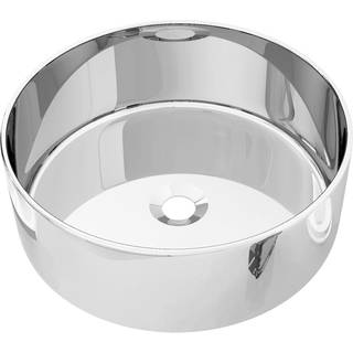 håndvask 40 x 15 cm keramik sølvfarvet