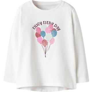 NAME IT Langærmet Bluse Vix Bright White Balloons