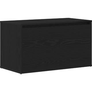 Bænk Med Skuffe Sort 80 X 40 X 45 Cm Konstrueret Træ