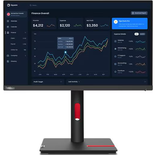 Lenovo ThinkVision T22i-30 LED display 54,6 cm (21.5") 1920 x 1080 pixel Fuld HD Sort