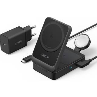 Anker MagGo Wireless Charging Station (Foldable 3-in-1) - Black