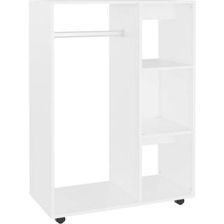 Klædeskab 80X40X110 Cm Konstrueret Træ - Hvid