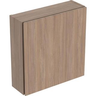 Geberit iCon overskab kvadratisk, med en låge: B=45cm, H=46.7cm, T=15cm, Eg / Melamin træstruktur
