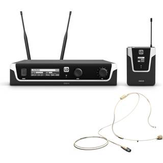 LD Systems Wireless Microphone System with Bodyack and Headset beige - 863 - 865 MHz + 823 - 832 MHz