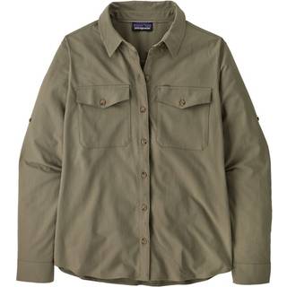 Patagonia Women's L/S Self Guided Sun Shirt Skjorte Damer størrelse M farve olivengrøn