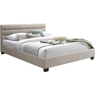 Seng 160 x 200 cm - Stof - Beige - FAUSTIN