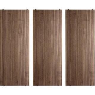 String hylde 78x30cm valnød 3-pak