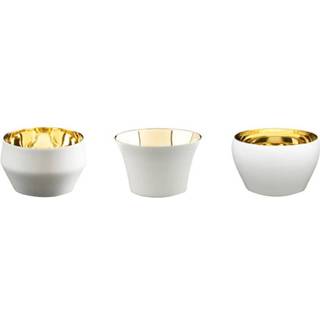 Skultuna Kin Lysestager 3-pak e - Fyrfadsstager Messing Hvid - 763-W-2-4-5