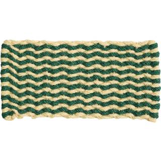 HAY Coco Stripe Wave dørmåtte Dark green-white