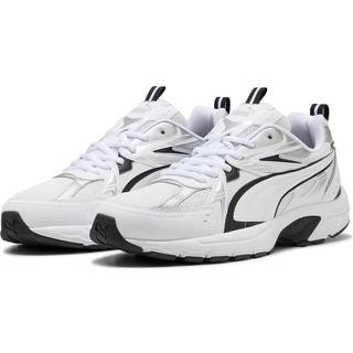 PUMA Milenio Tech Sneakers Unisex, Shoes, White/Black/Silver, 42.5
