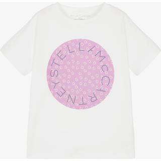 Stella McCartney Kids Logo cotton jersey T-shirt - white - Y 6