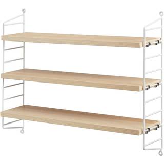 String pocket hvid/ask 60 x 15 x 50 cm 3 hylder + 2 gavle