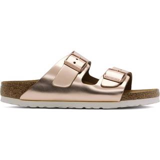 Birkenstock Women's Arizona Soft Footbed Lena Metallic Copper, 35