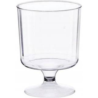 6 stk Shortglas - Snapseglas plast 4cl PS - På fod elegant glas til snaps