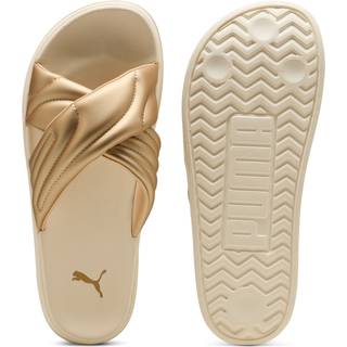 Women&#39;s Puma Leadcat Platform Metallic Sandals, Gold, Size 38, Shoes - Light Sand - 38