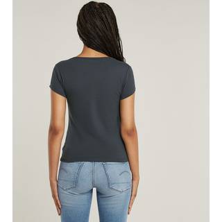 Sweet Heart Slim Top - Grey - Women
