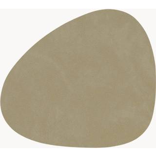 Asymmetriske læder bordskåner Curve, 4 stk.