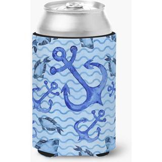 """" Caroline's Treasures Beach Watercolor Anchors and Fish Decorative kan hugger flerfarvet """"