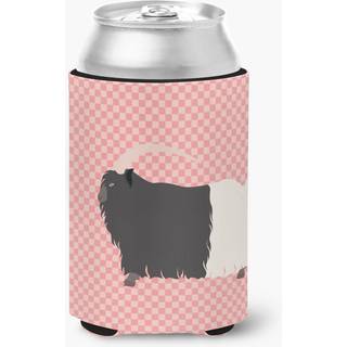 """" Caroline's Treasures Welsh sorthalset gede lyserød check dekorativ kan hugger flerfarvet """"