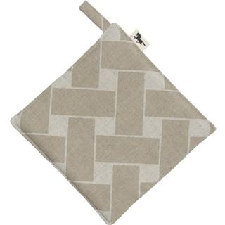 Almedahls Korg XL grydelap 23x23 cm Natur-taupe