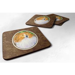 """" Caroline's Treasures SS1003FC Collie Foam Coasters (S?t p? 4) 3,5 """" ""H X 3,5"" """" W multicolor """"