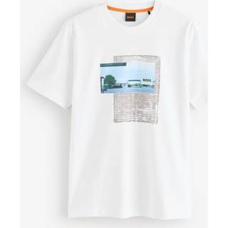 BOSS ORANGE On The Way Printed Crew Neck T-Shirt White