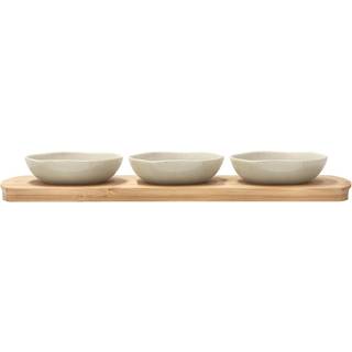 Villa Collection Shoku bambusbakke med 3 skåle Beige