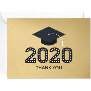 Hallmark 2020 Graduation Tak Cards Gold Graduation Cap (20 Tak Notes With Convolles)