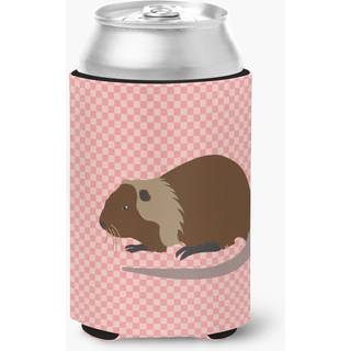 """" Caroline's Treasures Coypu Nutria River Rat Pink Check Decorative kan kramme multicolor """"