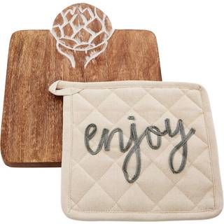 MUD PIE POT TRIVET 11 1/2 """" X 9 """" | Indehaver 8 """" x 8 """" artiskok