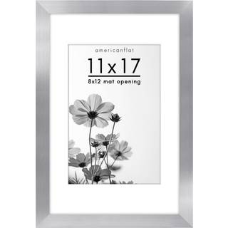 AMERICANFLAT 11X17 Billedramme med knust -resistent glas - Brug som 8x12 ramme med Mat eller 11x17 ramme uden Mat - Hudson Collection - Bred foto