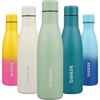 Bjpkpk 17oz isolerede vandflasker rustfrit st?l sportsvandflasker holder kolde og varme til rejse opvaskemaskine sikker macaron gr?n