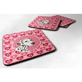 """" Caroline's Treasures SS4469FC Dalmatian Foam Coasters (S?t p? 4) 3,5 """" ""H X 3,5"" """" W Multicolor """"
