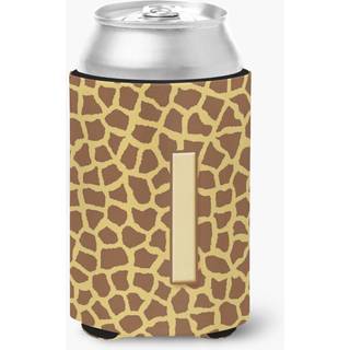 Bogstav I Initial Monogram - Giraffe d?se eller flaske drikkevare isolator Hugger