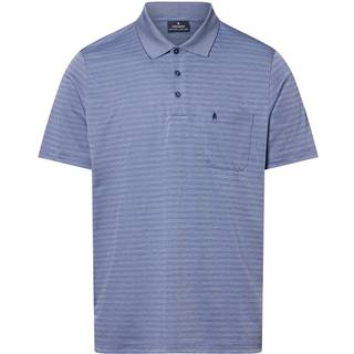 RAGMAN Herren Polo-Shirt blau gestreift