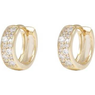 Snö Of Sweden Nisi Stone Hoop Earring Gold 8mm